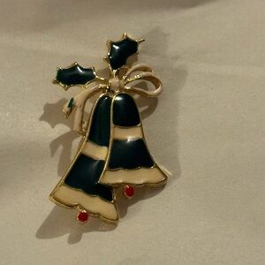 Elegant Vintage Beatrix Christmas Bell Brooch Pin